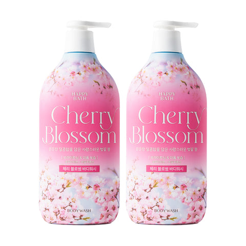 Happy Bath Peach Blossom Perfume Body Wash 900g (2-pack)