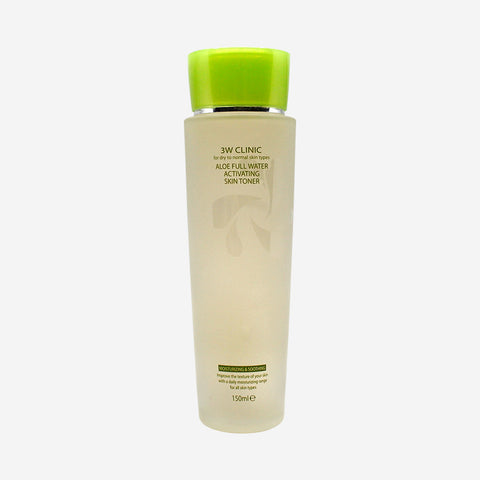 3W Clinic Aloe Full Water Activating 3-Piece Skincare Set