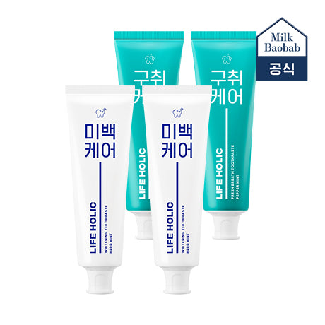 Milk Baobab Lifeholic Toothpaste 4-Type Set (2EA Each)