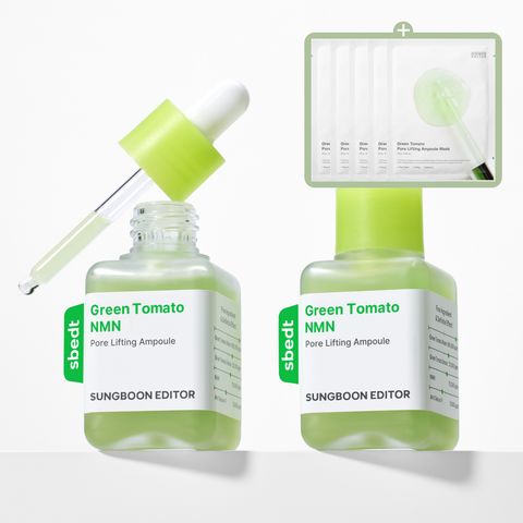 Sungboon Editor Green Tomato NMN Ampoule + Pore Mask Pack Set 40ml (2 pack)