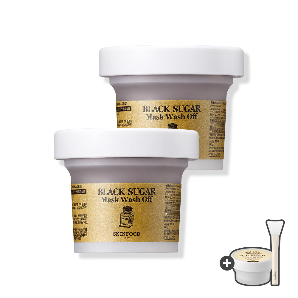 Skinfood Black Sugar Wash-Off Mask 120g (2 Pack)