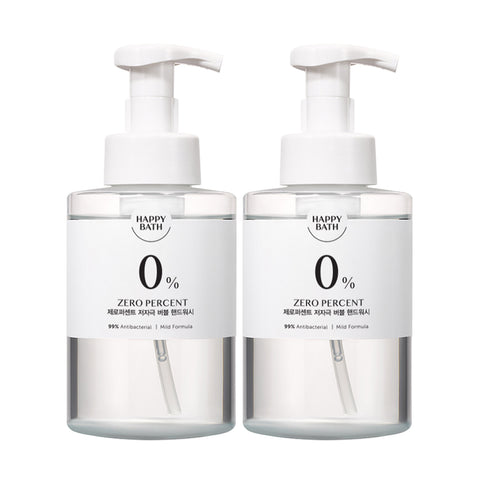 Happy Bath Zero Percent Family Mild Unscented Bubble Hand Wash 500ml (2-Pack)
