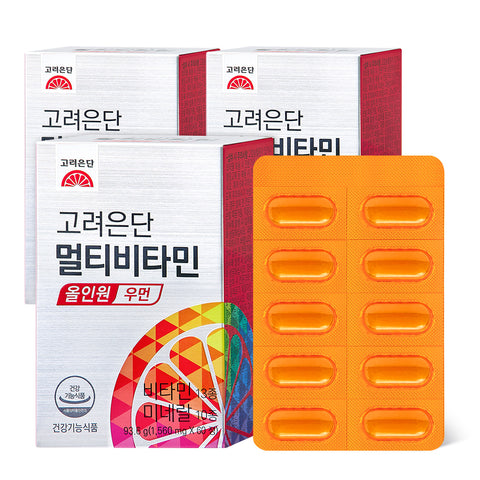 Koreaeundan Multivitamin All-in-One Men 60 Tablets (3 Pack)