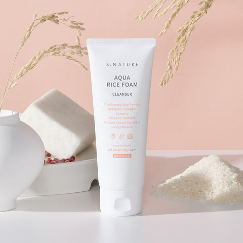 S.Nature Aqua Rice Mildly Acidic Cleansing Foam 160ml
