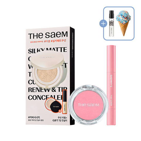 The Saem Multi Set 4 (Cushion + Tip Concealer + Blusher + Lip)