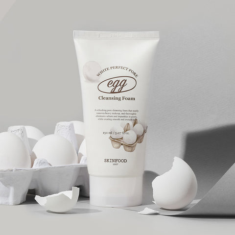 Skinfood Egg White Perfect Pore Cream Cleansing Foam 150ml (2 Pack)