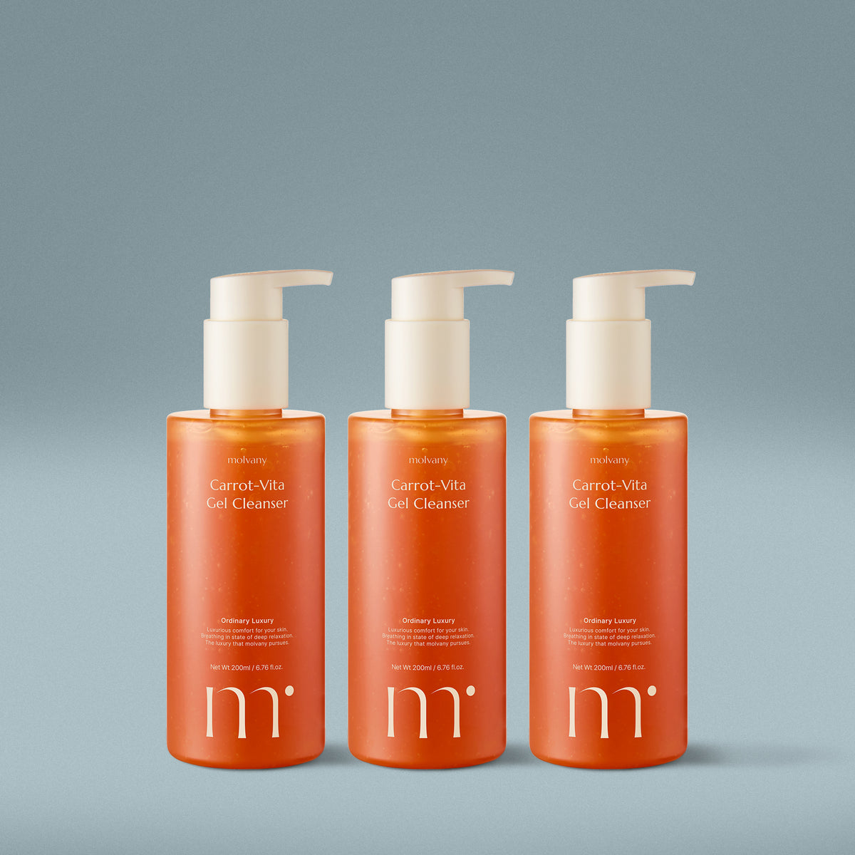 Molvany Carrot Vita Gel Cleanser 200ml (3 Pack)