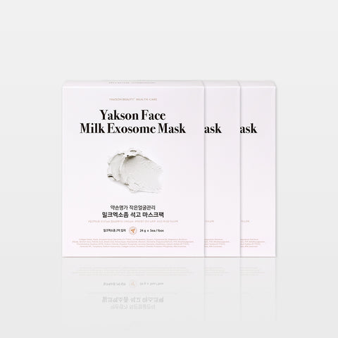 Yakson House Milk Exosome Gypsum Mask Pack (Face & Neck) 5 sheets x 3