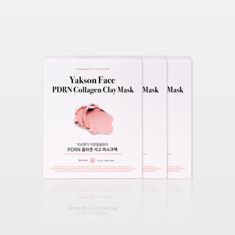Yakson House Healthcare Small Face Care PDRN Collagen Gypsum Sheet Mask 5 sheets x 3 (15 total)