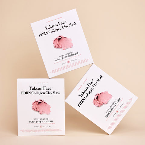 Yakson House Healthcare Small Face Care PDRN Collagen Gypsum Sheet Mask 5 sheets x 3 (15 total)