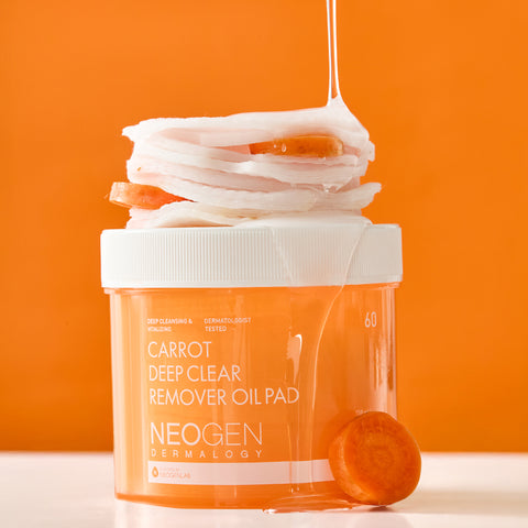 Neogen Carrot Deep Clear Remover Oil Pad, 150 ml, 60 Pads
