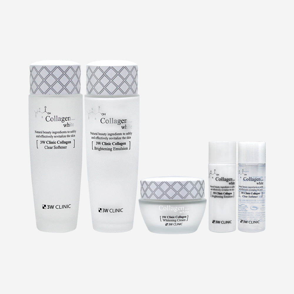 3W Clinic Collagen Whitening 3-Piece Skincare Set (Basic Care for Women)
