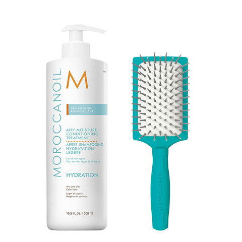 Moroccanoil Aeri Moisture Conditioning Treatment 500ml + Mini Paddle Brush