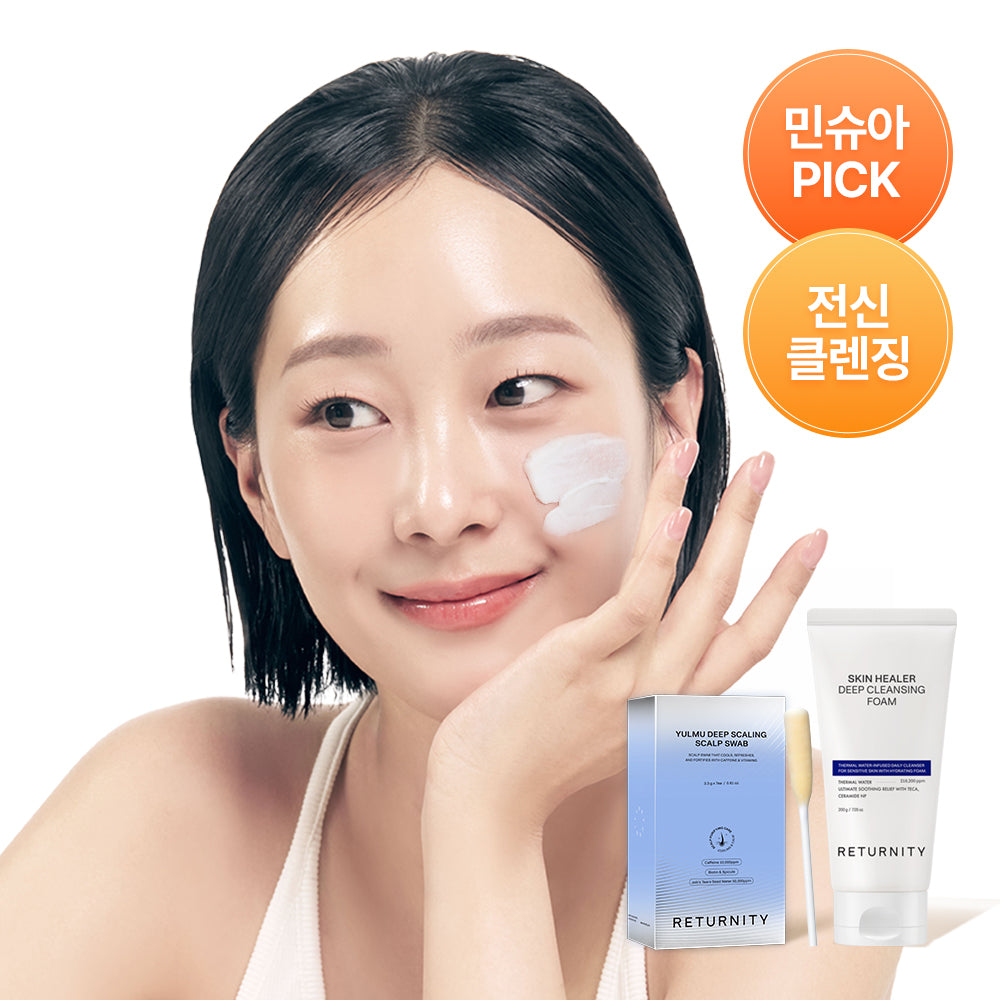 RETURNITY Job's Tears Scalp Swap & Skin Healer Foam Cleanser Set