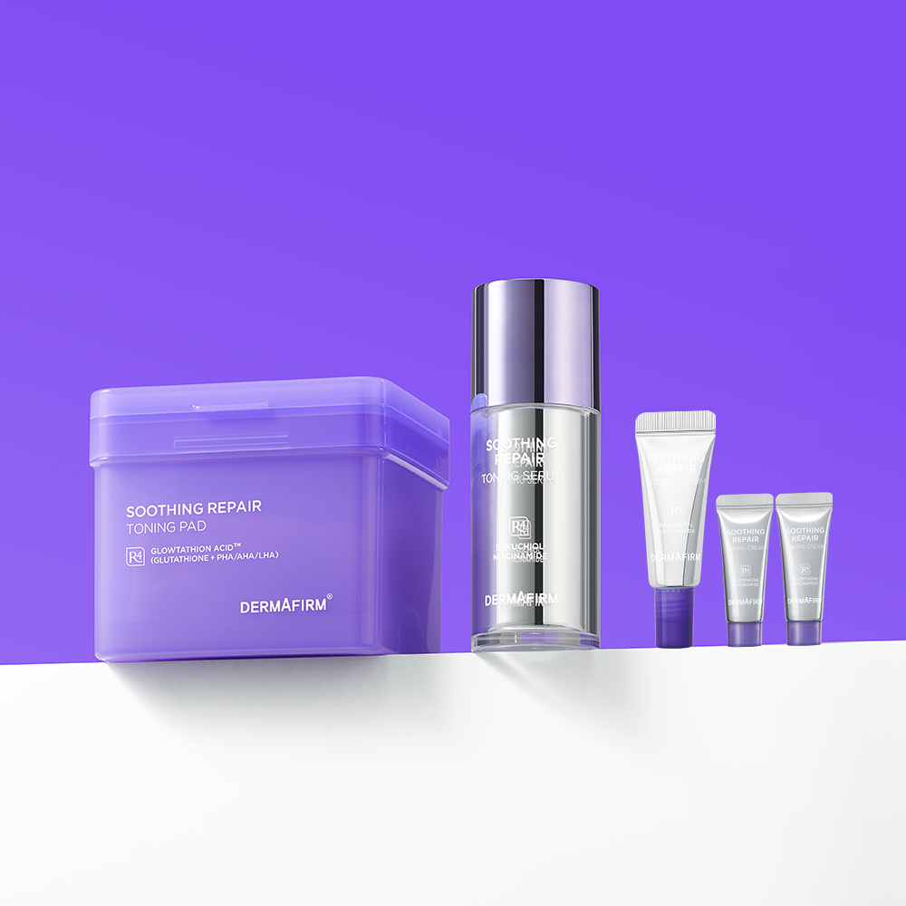 Dermafirm Soothing Repair Toning 2-Piece Set (Pad 180ml + Serum 30ml)