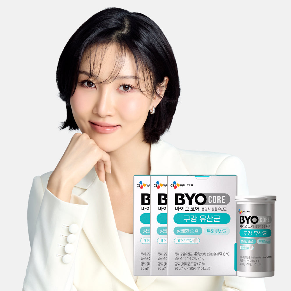 CJ Wellcare BioCore Oral Probiotic Hwasa 30 Tablets (3 Pack)