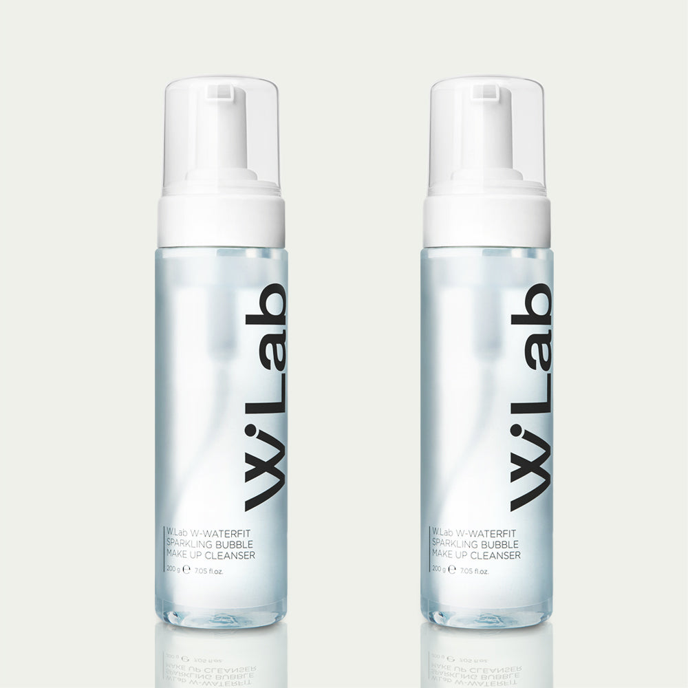 W.Lab W Waterfit Sparkling Bubble Makeup Cleanser 200ml (2 Pack)