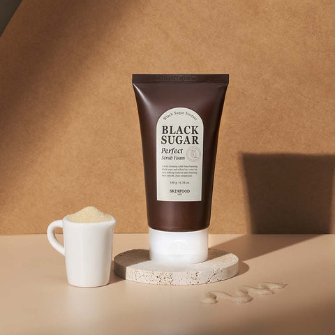 Skinfood Black Sugar Perfect Smooth Cleansing Scrub Foam 180g (2 pack)