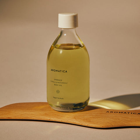 Aromatica Body Oil & Dolphin Gua Sha Massage Set (Surren Body Oil + Massager)