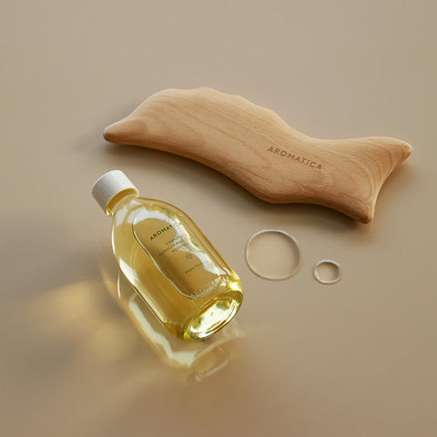 Aromatica Body Oil & Dolphin Gua Sha Massage Set (Surren Body Oil + Massager)