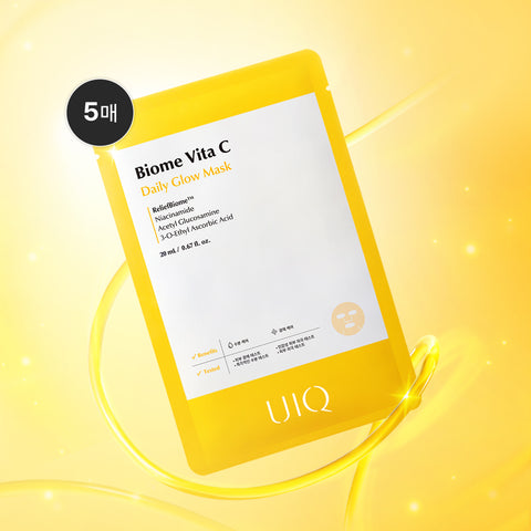 UIQ Biome Vita C Daily Glow Mask (5-sheet Set)