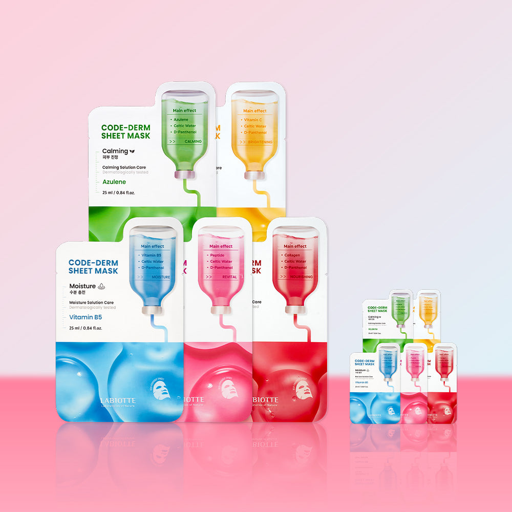Labiotte CodeDerm Vegan Sheet Mask 25ml (10 Sheets)
