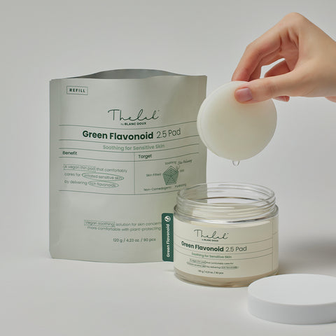 THE LAB by blanc doux Green Pla Soothing Toner Pads 90 Sheets + Refill 90 Sheets