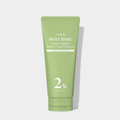 Pcalm Holy Basil Green Capsule Pack-to-Foam Cleanser 120ml