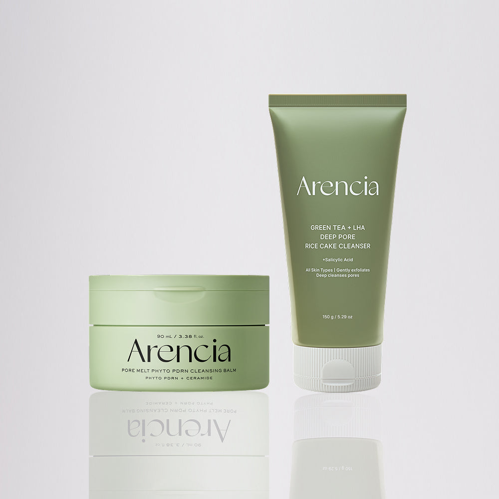 Arencia Pore Melt Phyto PDRN Cleansing Balm 90ml + Green Tea LHA Rice Cake Soap 150g