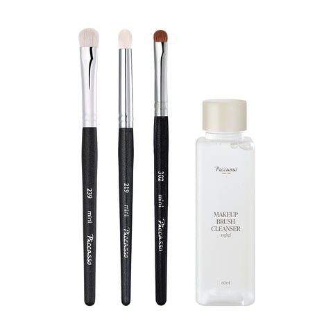 Picasso Eyeshadow Brush Mini 3-Piece Set (Mini Cleanser Gift)