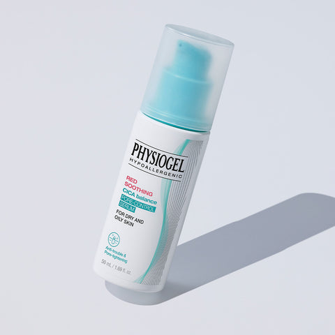 Physiogel Red Soothing Cica Balance Pore Control Serum 50ml + Cica Balance Foam Cleanser 20ml (Gift)
