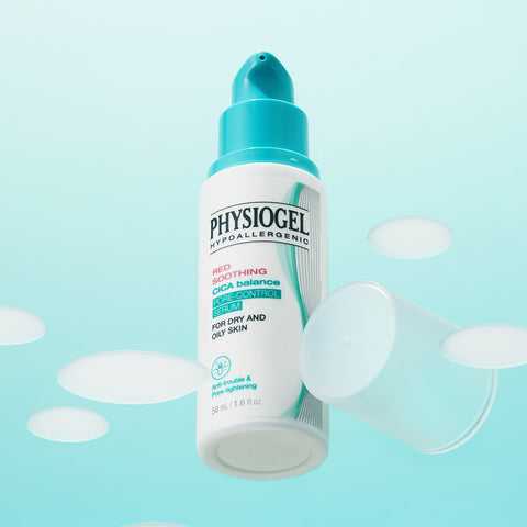 Physiogel Red Soothing Cica Balance Pore Control Serum 50ml + Cica Balance Foam Cleanser 20ml (Gift)