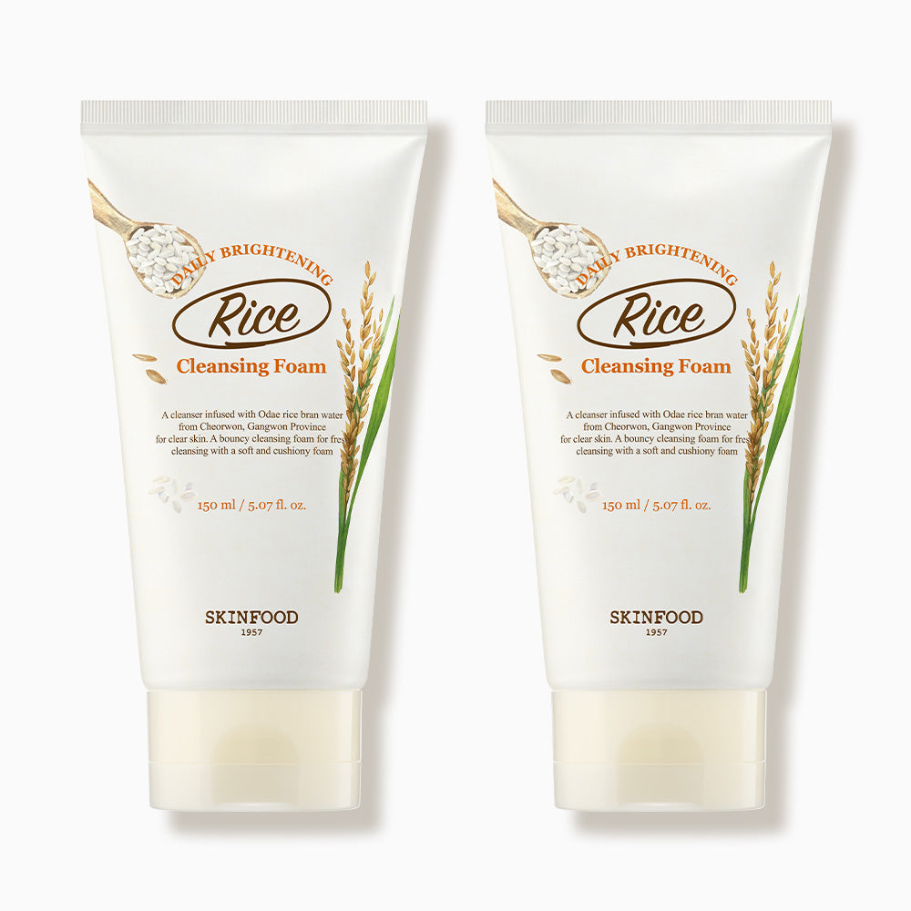 Skinfood Rice Daily Brightening Cleansing Foam 150ml (2 Pack)