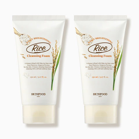 Skinfood Rice Daily Brightening Cleansing Foam 150ml (2 Pack)