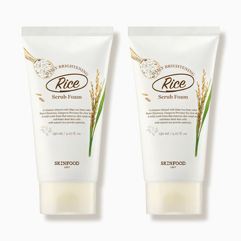 Skinfood Rice Daily Brightening Scrub Foam 150ml (2 pack)