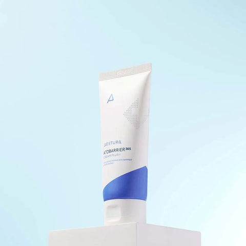 Tube of skincare product on a light blue background