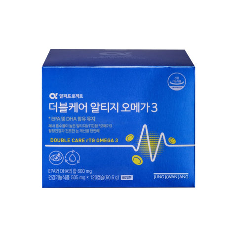JungKwanJang Alpha Project Double Care rTG Omega-3 505 mg 120 Capsules (2 months)
