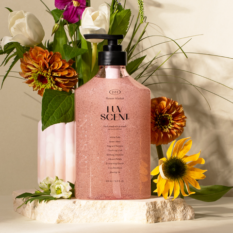 Luvscent Scrub Body Wash 500ml - Flower Market White Tulip