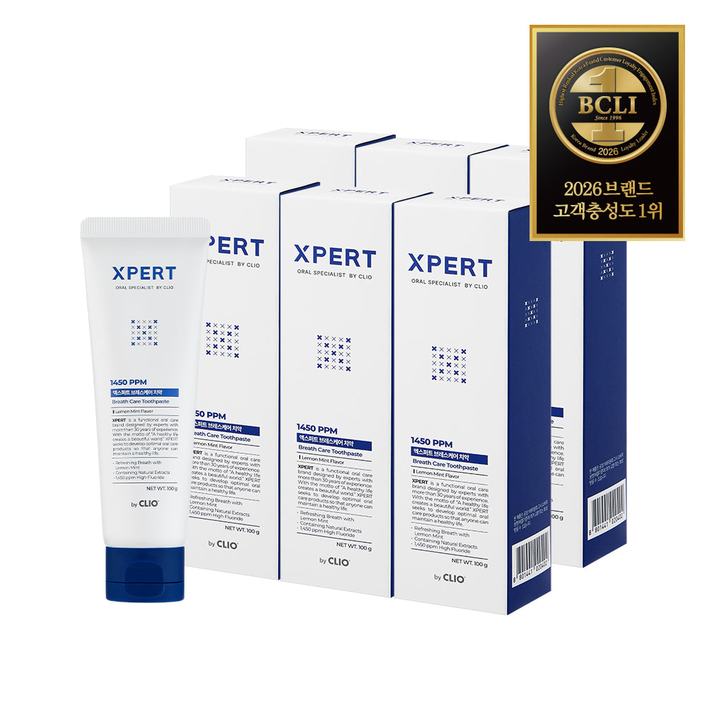 Clio Expert Breathcare 1450 High-Fluoride Toothpaste Lemon Mint 100g (6 Pack)