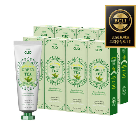 Clio SmileMate Total Care Toothpaste Green Tea Mild 100g (8-pack)