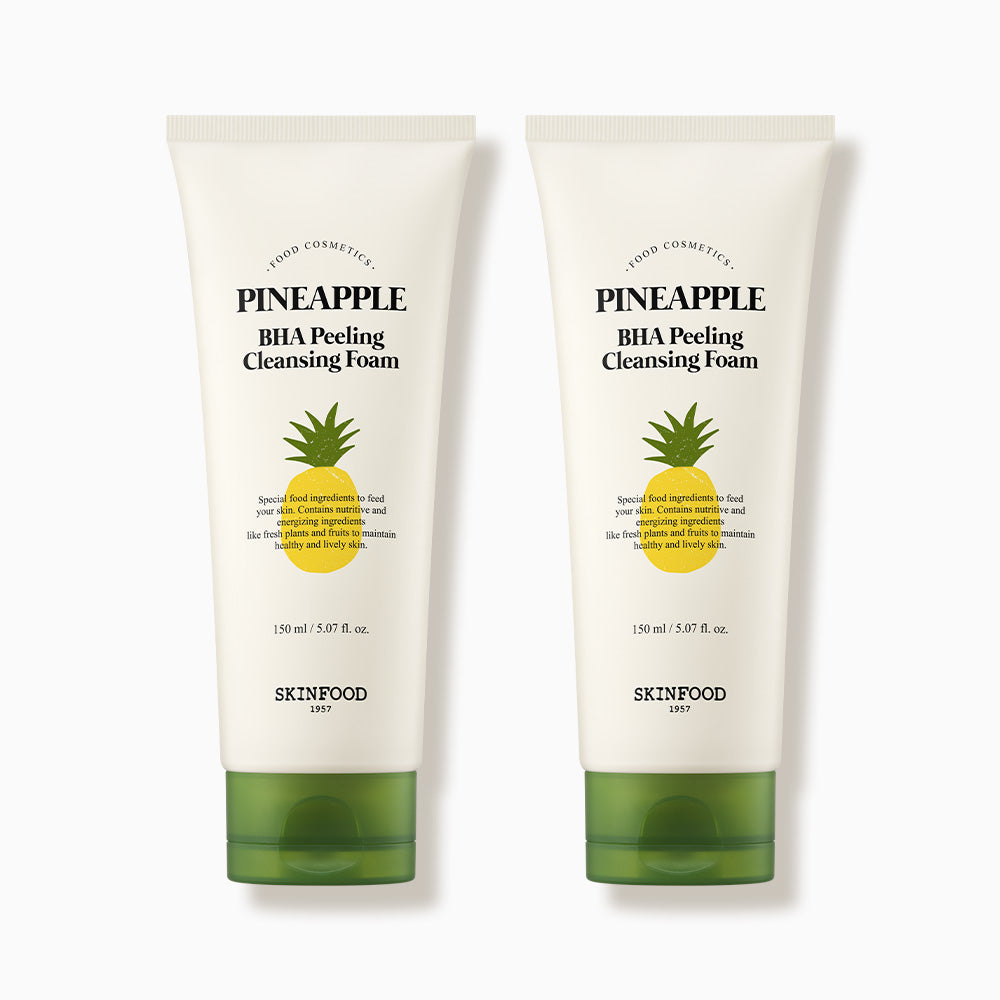 Skinfood Pineapple BHA Peeling Cleansing Foam 150ml (2-Pack)