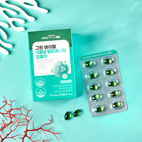Celltrion InnerLab Green Vital Plant-based rTG Omega3 436 mg x 60 Capsules (6 Pack)