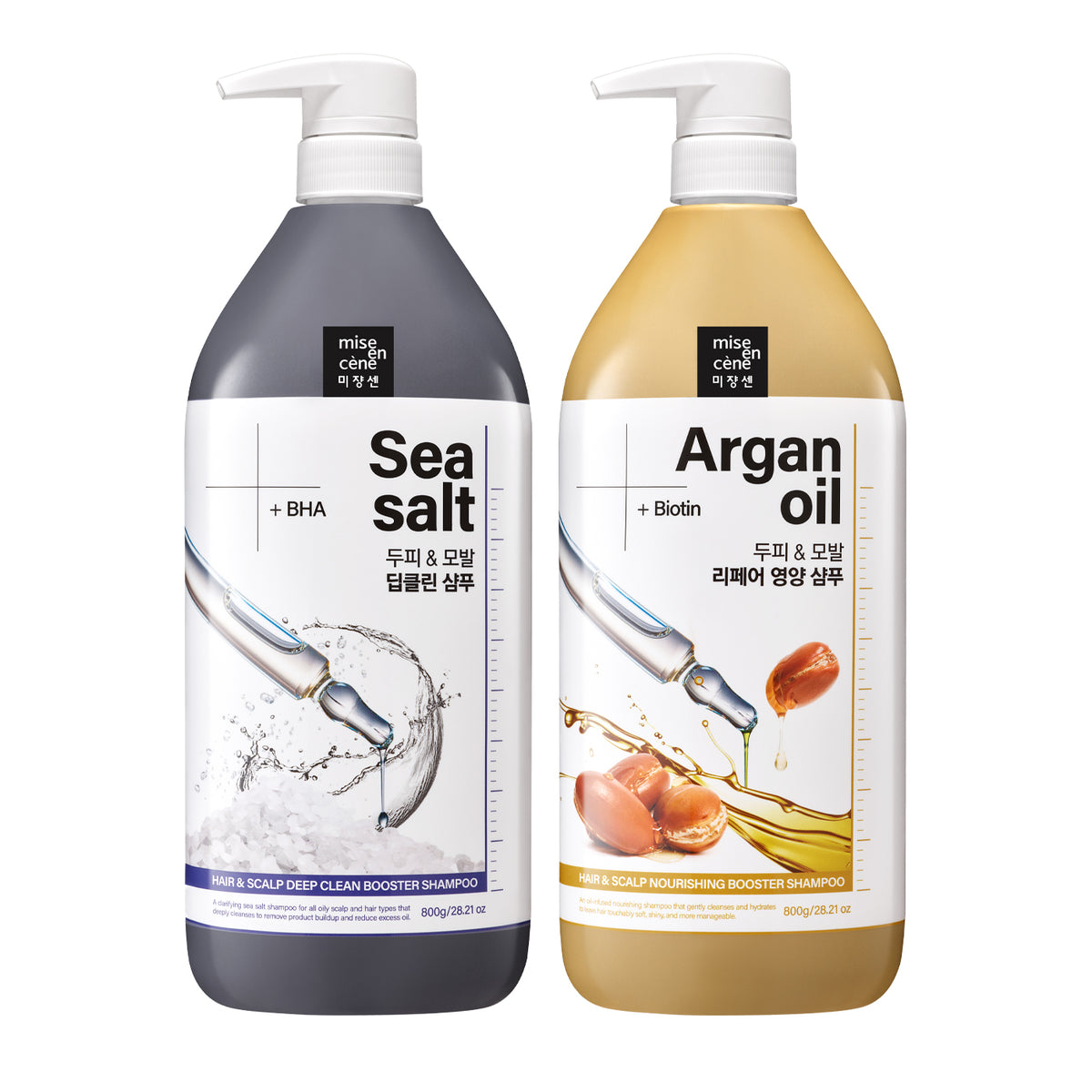 Mise en Scene Hair & Scalp Booster Shampoo 800g (2 Pack)