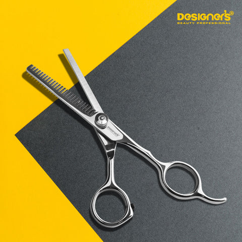 ParkJun Beauty Lab Designers Silver Thinning Scissors - Home Hair Thinning & Self-Cutting Shears