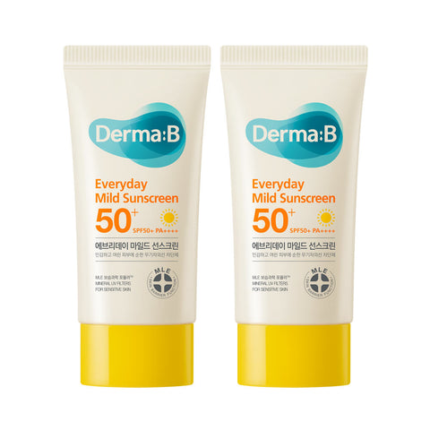 Derma:B Everyday Mild Sunscreen 50ml (2 Pack)