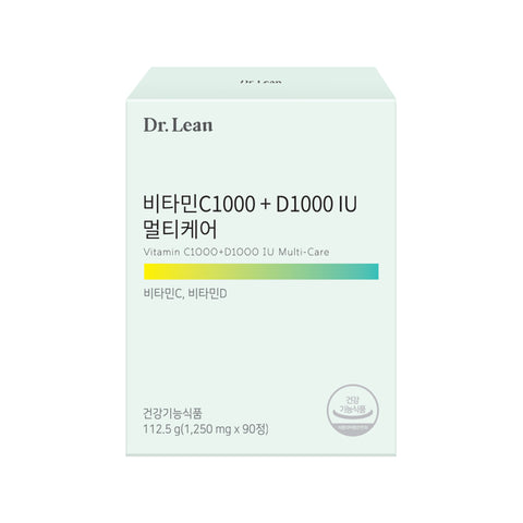 Dr. Lean Vitamin C1000 + D1000 IU Multi-Care 1250mg x 90 Tablets (4 Pack) (12 Months)
