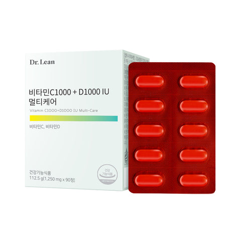 Dr. Lean Vitamin C1000 + D1000 IU Multi-Care 1250mg x 90 Tablets (4 Pack) (12 Months)