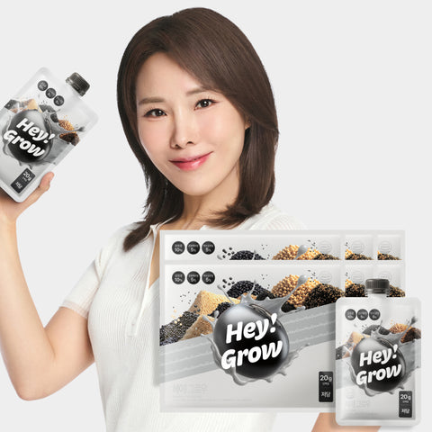 Foodology Hey Grow Grain Flavor Low-Sugar Protein Hair Loss Support Shake 5-Pack (35 Sachets)