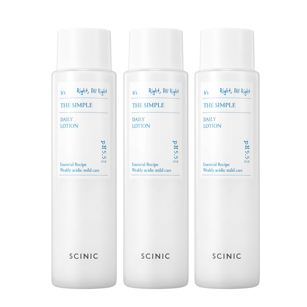 Scinic The Simple Daily Lotion 145ml (3 Pack)
