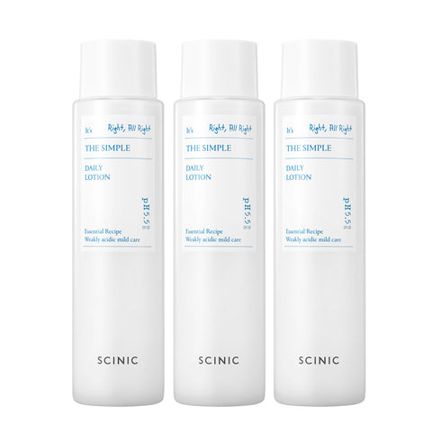 Scinic The Simple Daily Lotion 145ml (3 Pack)